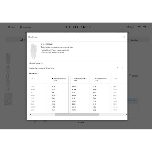 NWT Self Portrait Daisy Midi in White Off Shoulder Asymmetrical Dress UK S US 4 - Picture 14 of 14